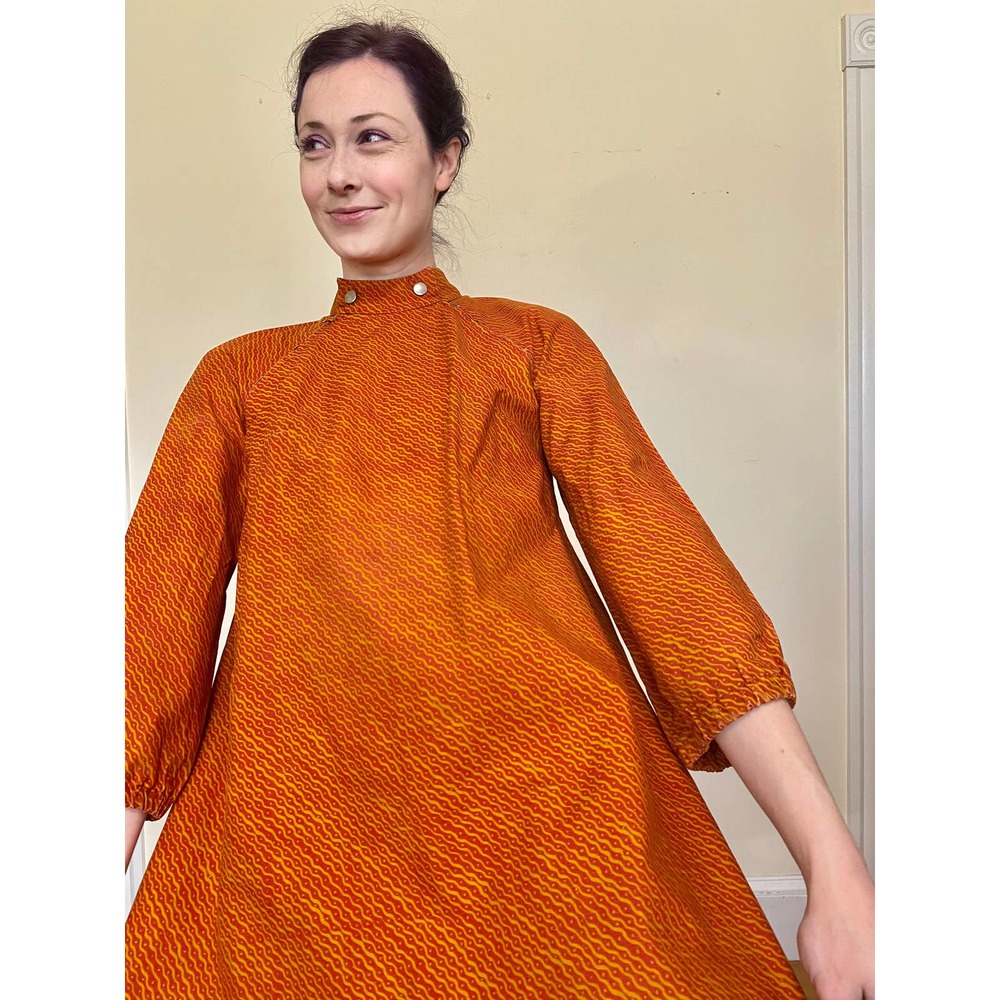 SOLD 1968 Orange Squiggle Marimekko Zipper Mini - Picture 3 of 11